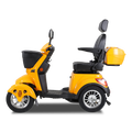 Xl3D4L Electric Mobility Recreational Travel Scooter For Adults,Mobility Scooters For Seniors, 4 Wheel Powered Mobility Scooters Yellow Abs Pc Abs Pc
