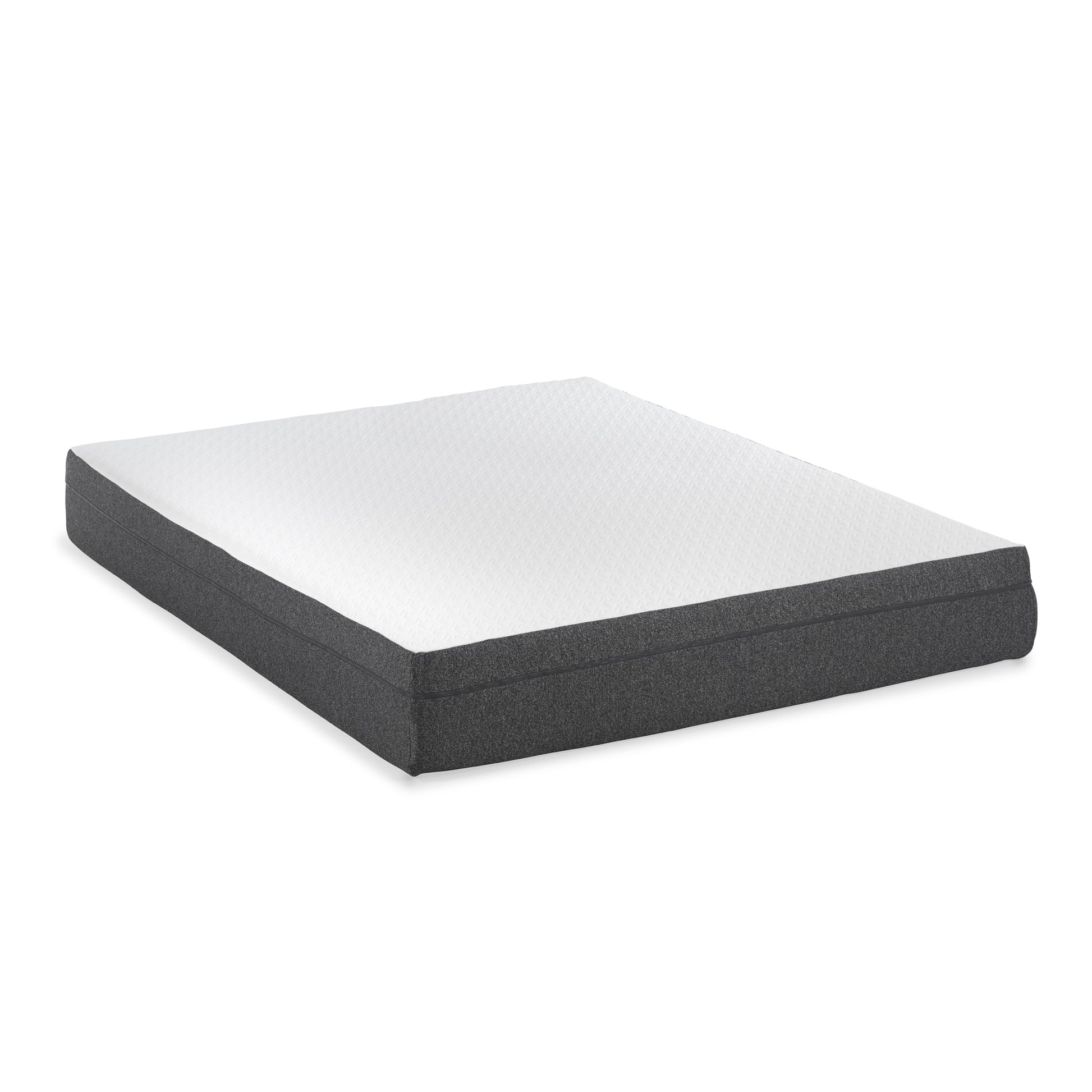 10" Rose Medium Gel Memory Foam Mattress With Edge Support And Air Grid Full White Foam Full