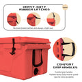 White Outdoor Camping Picnic Fishing Portable Cooler 65Qt Portable Insulated Cooler Box Red Garden & Outdoor Abs Plastic