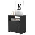 Bristol Nightstand, One Cabinet, Top Surface Black 1 Drawer Bedroom Modern Melamine Engineered Wood