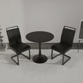 Black Circular Dining Table, 31.5 