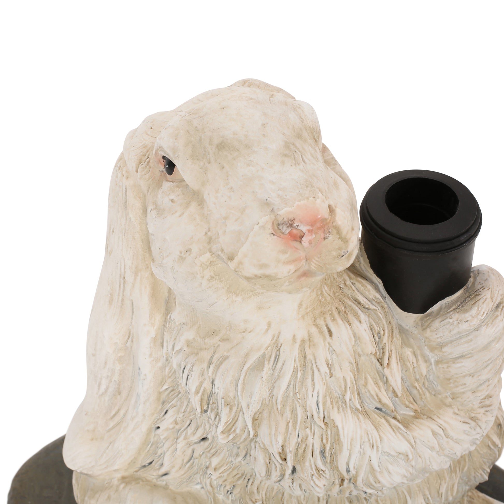 Rabbit Umbrella Base Matte White Concrete