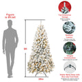 5Ft Pvc Memory Wire Christmas Tree With Light Green,White Polyethylene