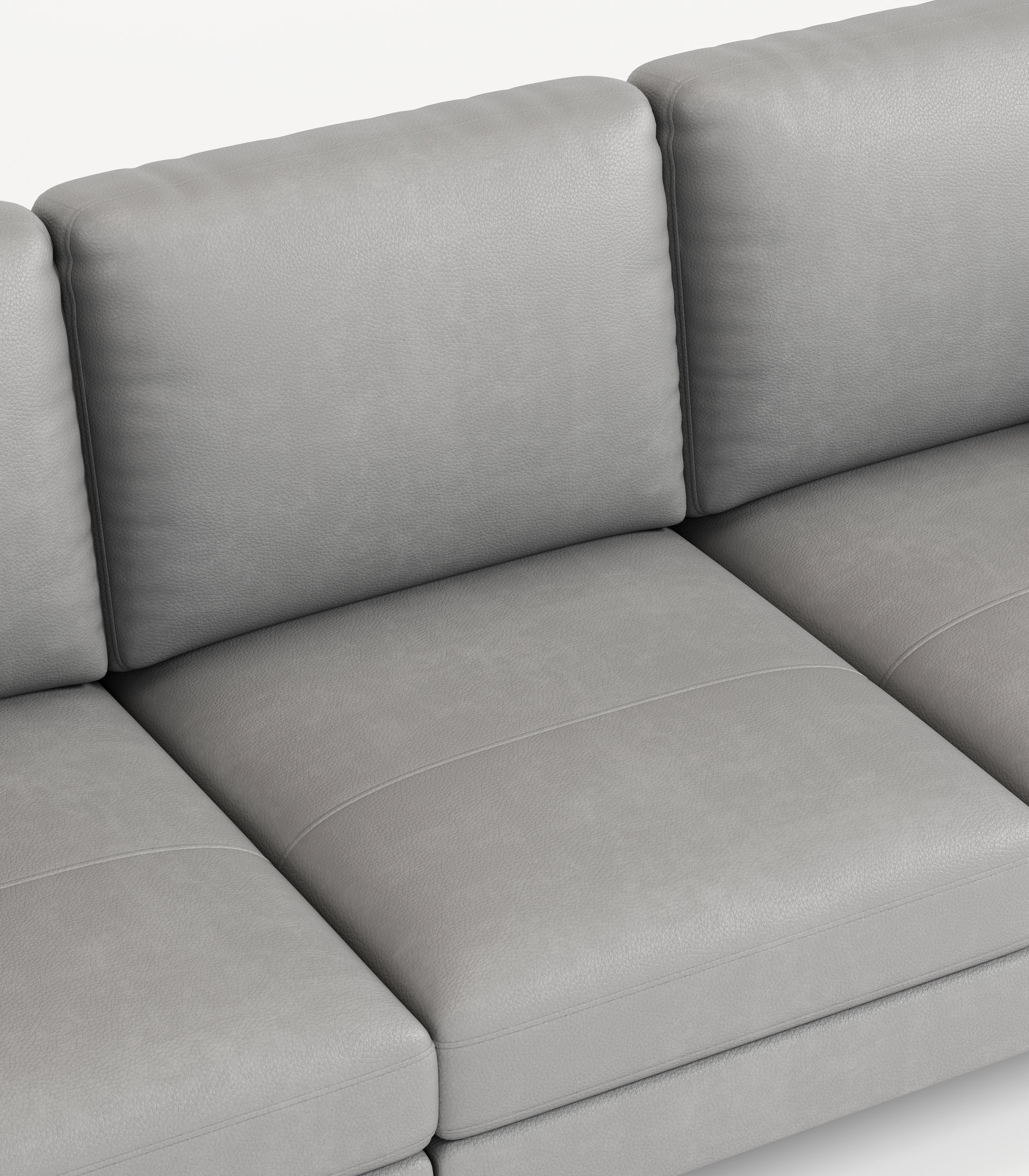 77" Gray Luxury Genuine Leather Match Contemporary Sofa With Usb And Type C Charger,3 Seats Comfy Coach For Living Room Home Office Gray Wood Primary Living Space American Design Foam Genuine Leather 3 Seat