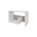 Vega Side Table In Melamine With Open Storage, White White Primary Living Space Modern Particle Board Melamine