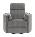 Sagen Glider Recliner W Swivel, Charcoal Chenille Lv01879 Charcoal Chenille