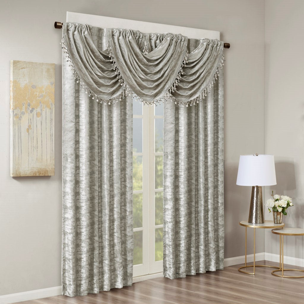 Jacquard Lined Total Blackout Rod Pocket Back Tab Curtain Panel Only 1 Pc Panel Multicolor Polyester