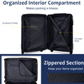 Luggage Sets 2 Piece, Hardshell Abs Lightweight And Expandable Only 28