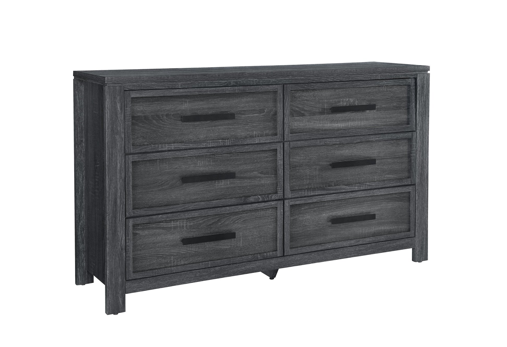 Aya Dark Grey Dresser Dark Gray Solid Wood Mdf