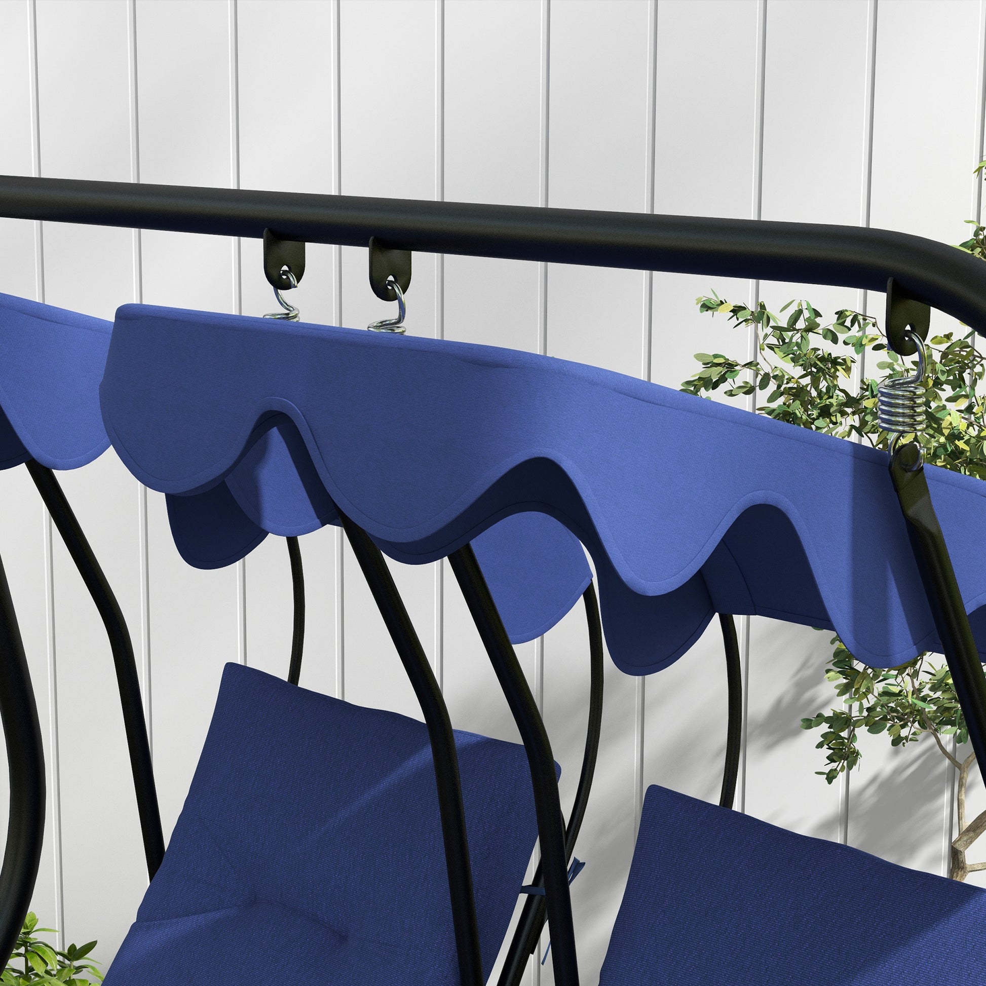Outsunny Seater Swing Canopy Replacement With Tubular Framework, Out