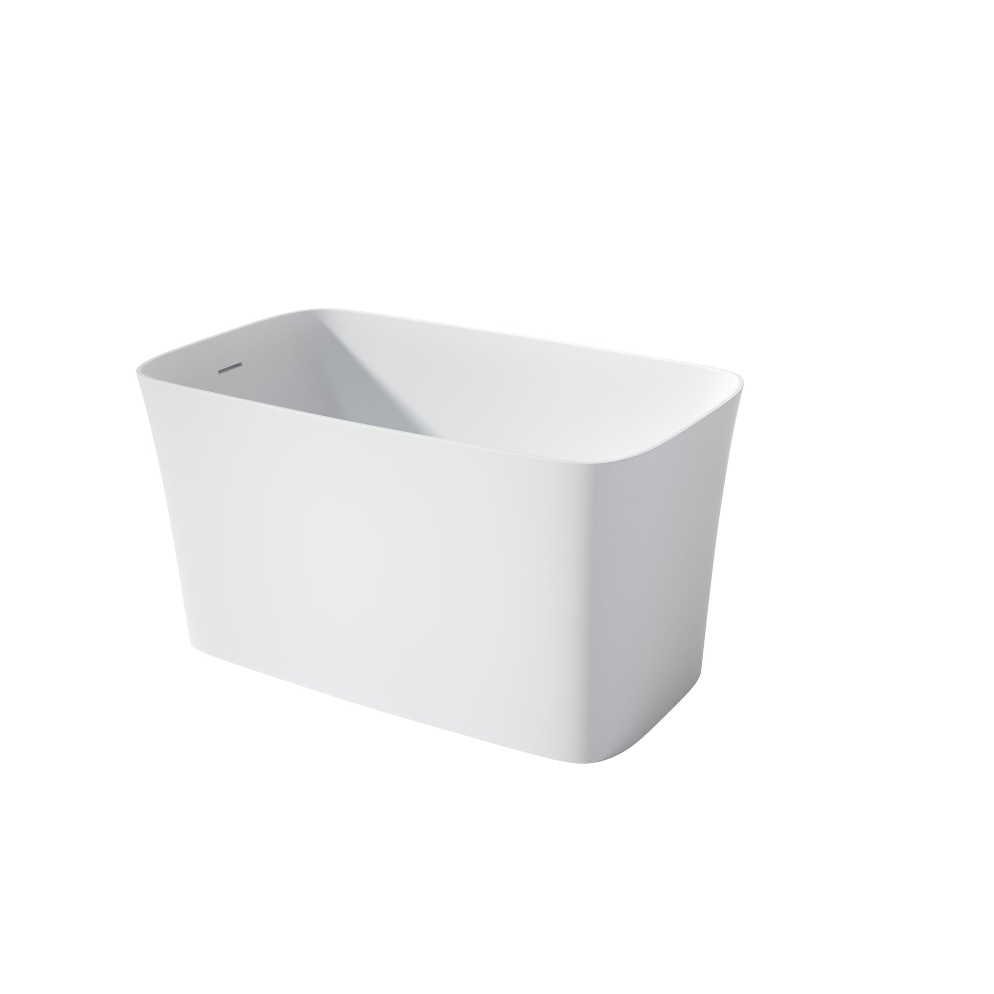 47" Small Size Solid Surface Stone Bathroom Freestand Bathtub White Solid Surface