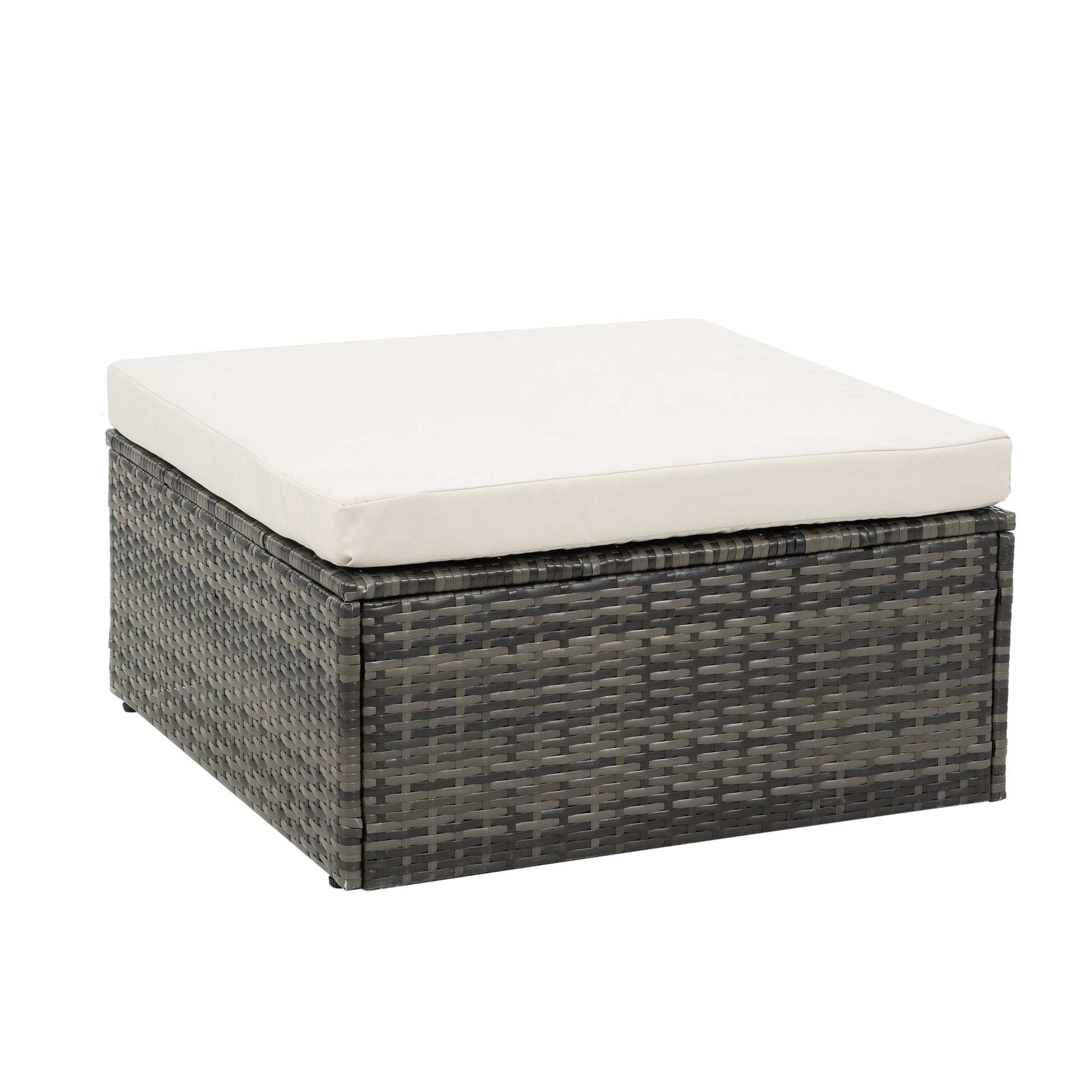 Patio Furniture, Outdoor Furniture, Seasonal Pe Wicker Furniture, 6 Set Wicker Furniture With Tempered Glass Coffee Table Dark Gray Seats 4 Pe Rattan Iron Waterproof Fabric