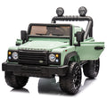 Licensed Land Rover Defender Volta 5008 24V Kids Ride On Car W Parents Control,2Wd,Four Wheel Suspension,Bluetooth,Mp3,Music,Adjustable Volume,Power Display,Led Lights,Speeds 1.86 3.11Mph For Kids 3 7 Green Polypropylene