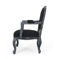 Dining Arm Chair Set Of 2 Black Fabric