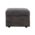 Soho Ottoman In Dark Grey Dark Grey Fabric