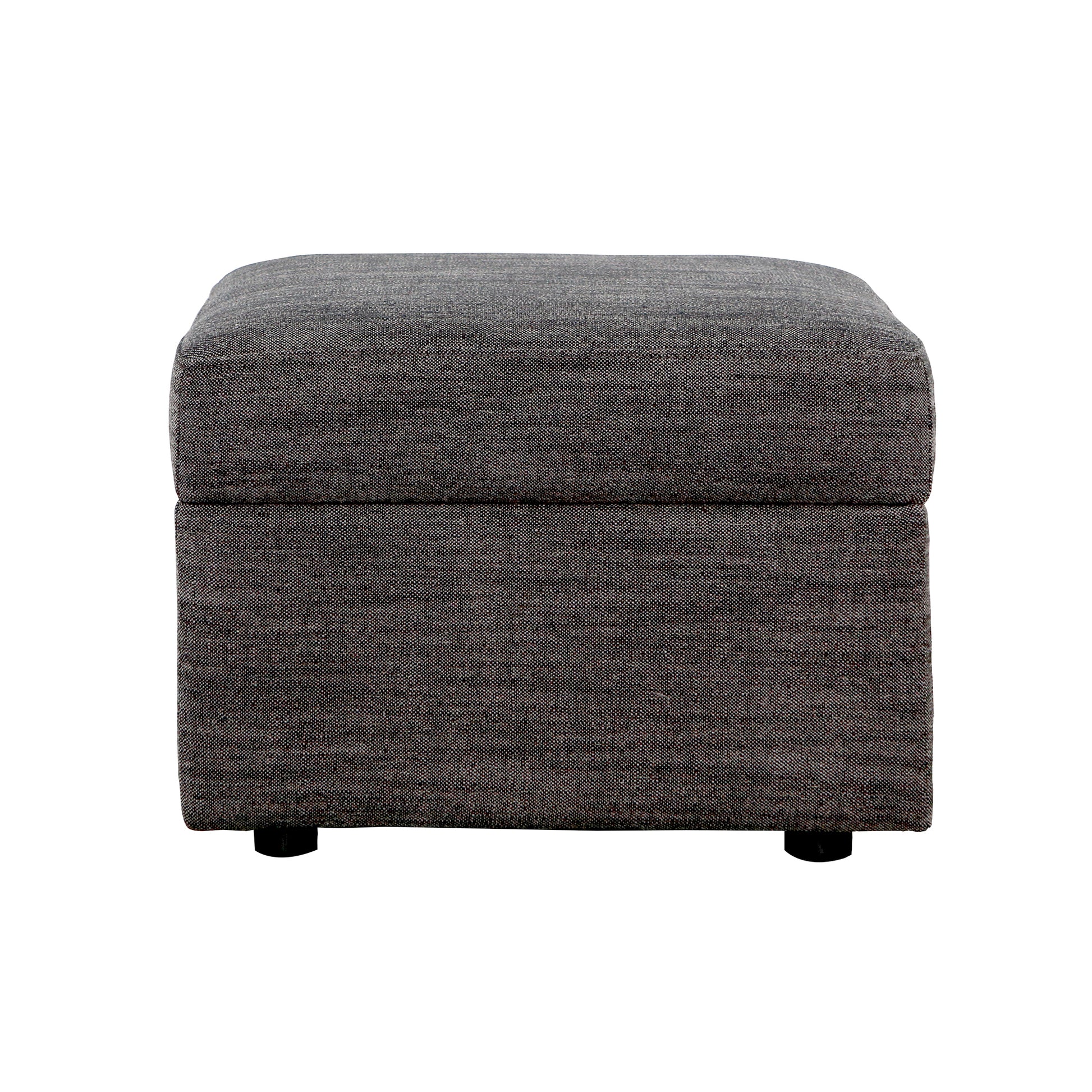 Soho Ottoman In Dark Grey Dark Grey Fabric
