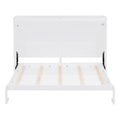 Queen Size Murphy Bed Wall Bed,White Queen White Plywood