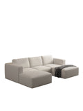 104.32*66.92 Modular Sectional Sofa Sleeper Couch, Sectional Sofa With Chaise And Ottoman, Convertible U Shaped Modular Sofa Set. Compressed Sponge, White. Combo A 2B 2D White Primary Living Space