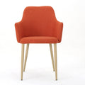 Dining Chair Orange Fabric