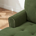 Chaise Lounge Indoor Sleeper Sofa Bed Chair Upholstered Lounge Chair For Bedroom Living Room With Rivets Green Green Corduroy