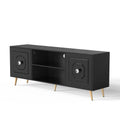 Modern High Gloss Black Tv Stand For Tv'S Up To 75