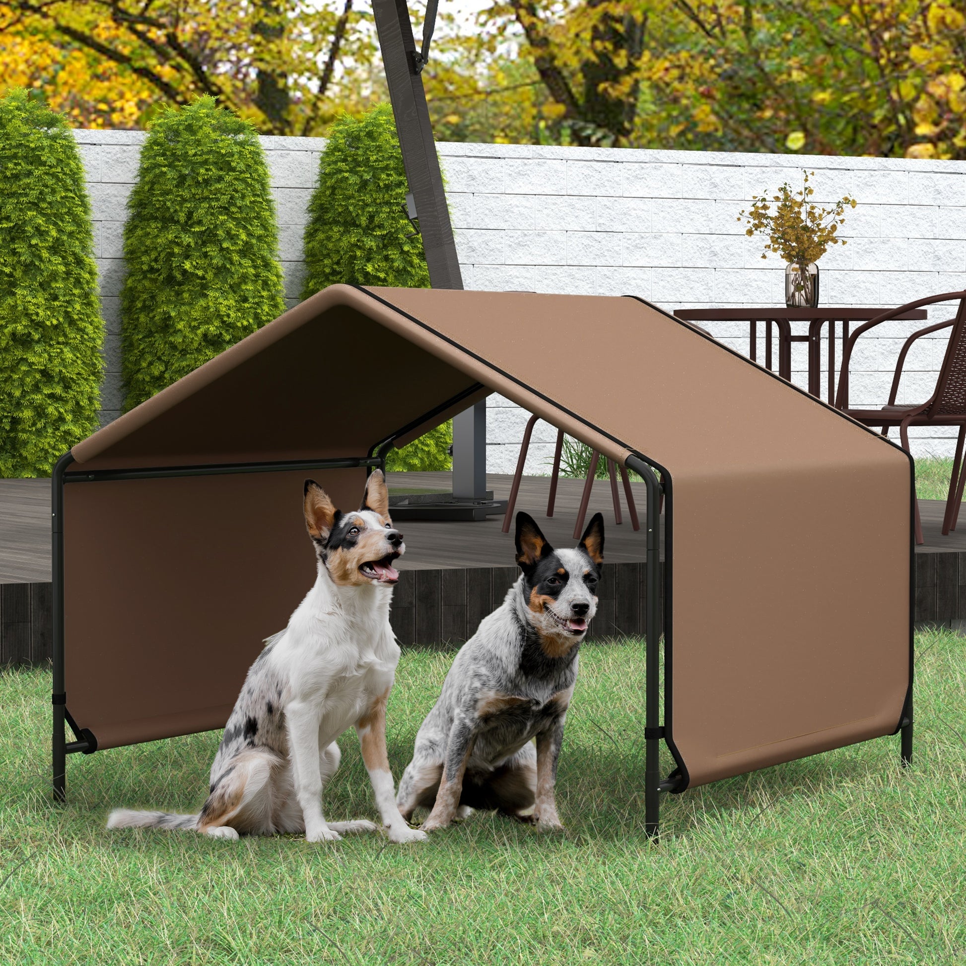 tent for a dog Pawhut Dog Shade Shelter, Portable Pet Tent, Water Resistant Dog House