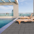 Wood Plastic Composite Deck Tiles Set Of 20, Sustainable Fsc Composite Decking Resist Rust, Water, Weather, Easy To Diy & Maintain, Ideal For Patios, Balconies, Rooftops, Light Gray Light Gray Wood Plastic