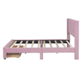 Full Size Storage Bed Velvet Upholstered Platform Bed With A Big Drawer Pink Old Sku:Wf296850Aah Full Pink Velvet