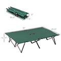 Outsunny 2 Person Folding Camping Cot For Adults, 50