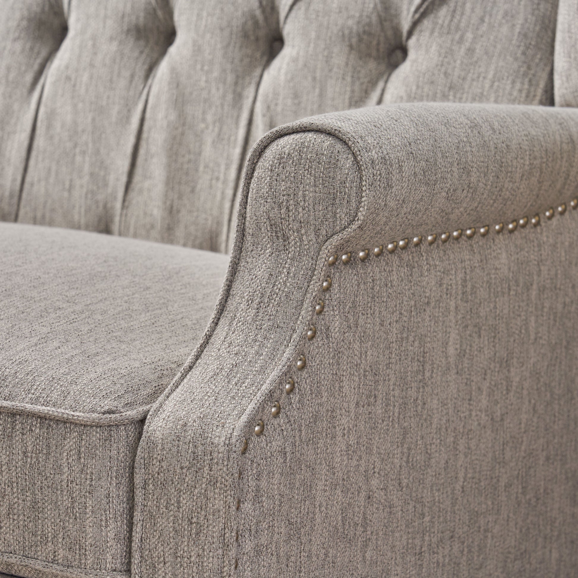 One And Half Seater Recliner Light Grey Fabric