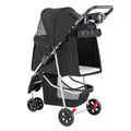 Pet Stroller For Dogs And Cats Foldable,Lightweight, And Durable Ideal For Small To Medium Pets Includes Storage Basket Black Abs