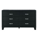 Carlos Black Dresser Black Solid Wood Mdf