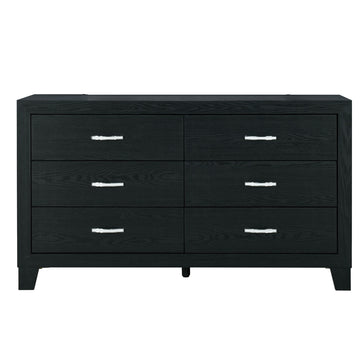 Carlos Black Dresser Black Solid Wood Mdf