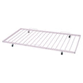 Twin Size Metal Platform Bed With Twin Size Trundle,House Shaped Headboard Design, Pink Twin Pink Metal