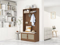 Closet, Suitable For Living Room, Entryway, Bedroom Walnut Mdf