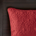 Reversible Bedspread Set Red King Red Cotton