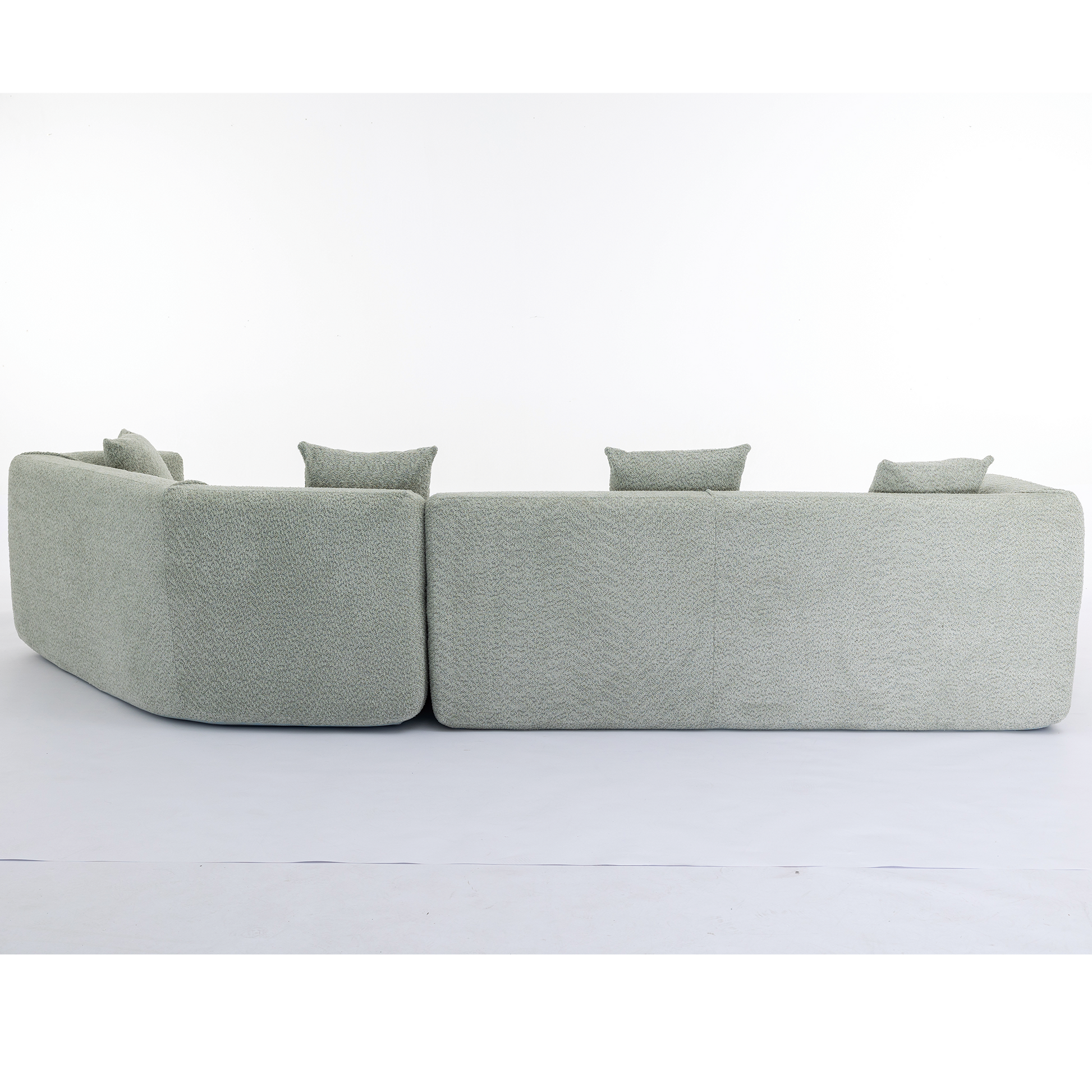And Upgraded Extended Edition Modular Sofamodern Minimalist Style Sofa, Upholsteredfree Combination, Round Fiber Fabric, Anti Wrinkle Fabric,Dimension Extension,Green Green Polyester Primary Living Space Medium Soft Tight Back Modern Flared Arms Fiber