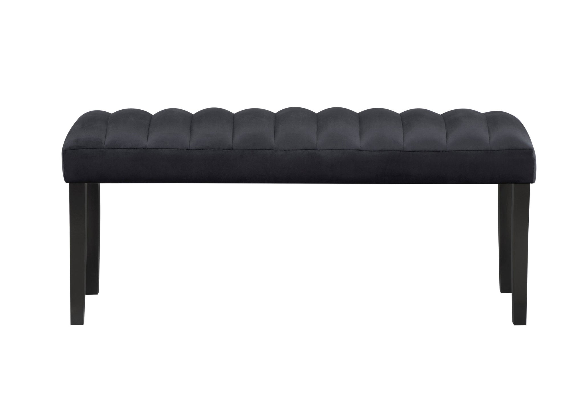 Vhong Black Bench Black Rubber Wood