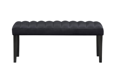 Vhong Black Bench Black Rubber Wood