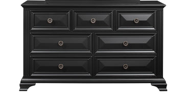 Rex Black Dresser Black Solid Wood Mdf