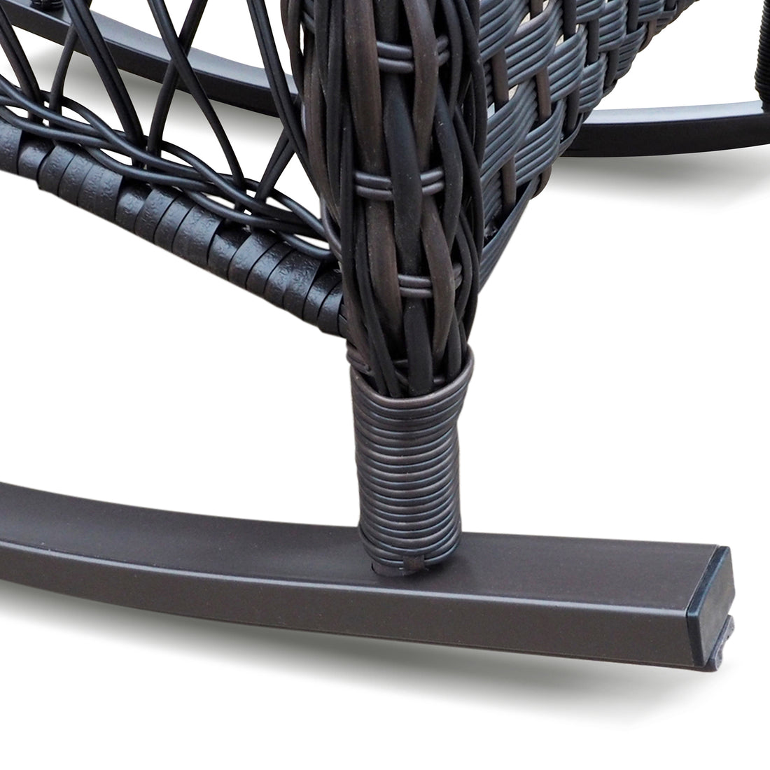 Garden Rocking Chair,Outdoor Rattan Rocker Chair With All Weather Hand Woven Resin Wicker, Patio Relaxing Lounge Furniture With Powder Coated Metal Frame For Backyard,Porch Yes Rocker & Glider Brown