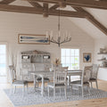 Mariano Gray Dining Table Gray Seats 6 Beach,Contemporary,Mountain Lodge,Transitional Rectangular Solid Wood