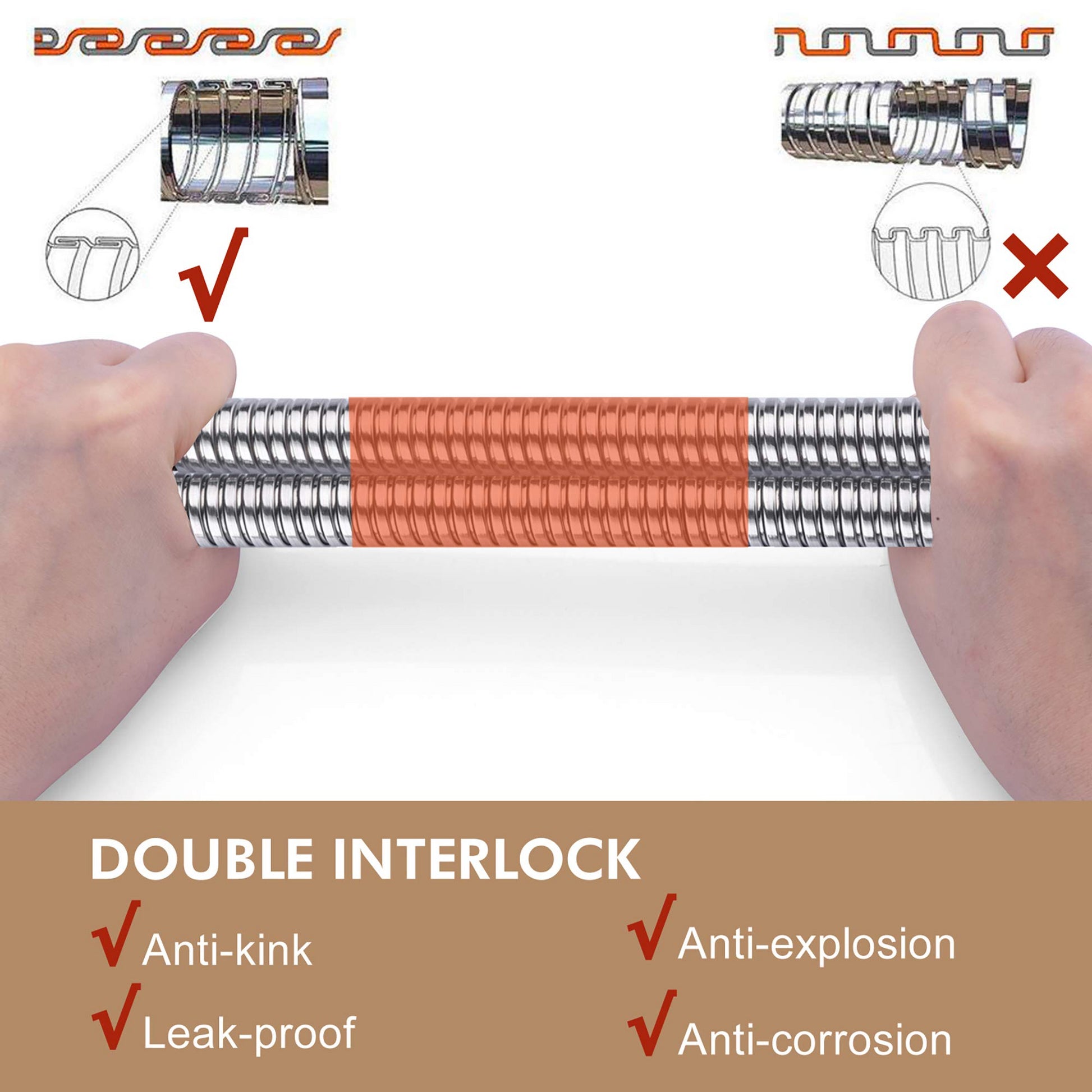 71 Inches Shower Hose Extra Long Handheld Shower Head Hose Extension Replacement Brushed Nickel Stainless Steel