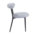 Dining Chair Set Of 2 Grey Fabric