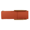 Jason Chaise Lounge Orange Wood Fabric