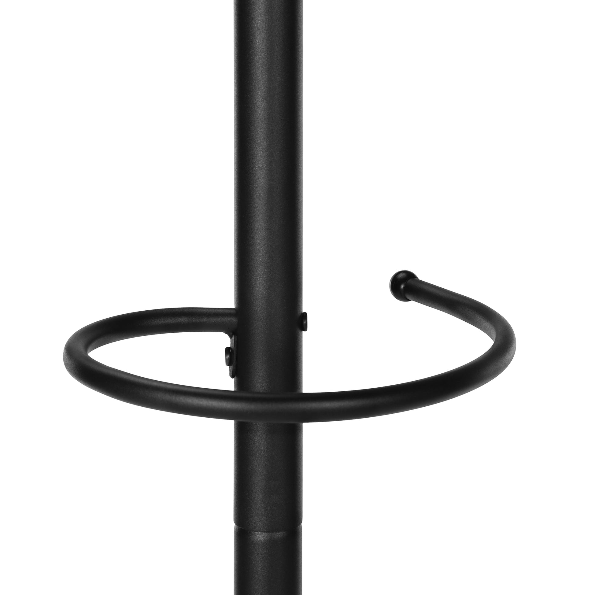 Coat Rack, Hall Tree, Free Standing, Hanging Bar, 6 Hooks, Entryway, 68"H, Bedroom, Black Metal, Contemporary, Modern Black Metal