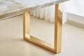 Luxurious Faux Marble Mdf Dinning Table For 6 Or 8, Rectangular 70.9