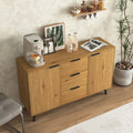 Sideboard Buffet Cabinet With Storage, Wood Coffee Bar Cabinet, 47.2