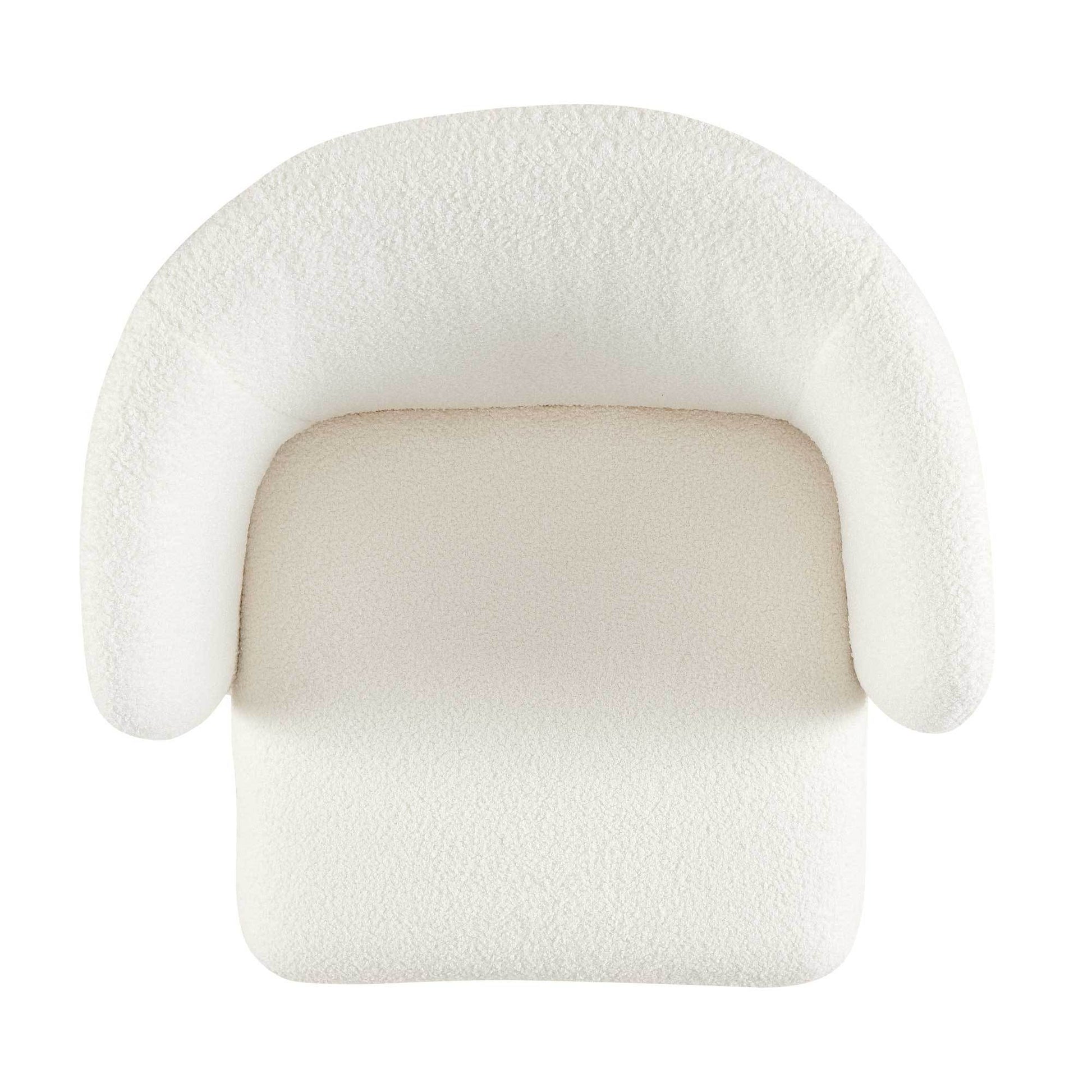 Modern Accent Chair White Single Sofa Chair,Upholstered Side Chair Teddy Comfy Reading Chair For Bedroom Living Room Reception Off White 1Pc Off White Primary Living Space Modern Teddy