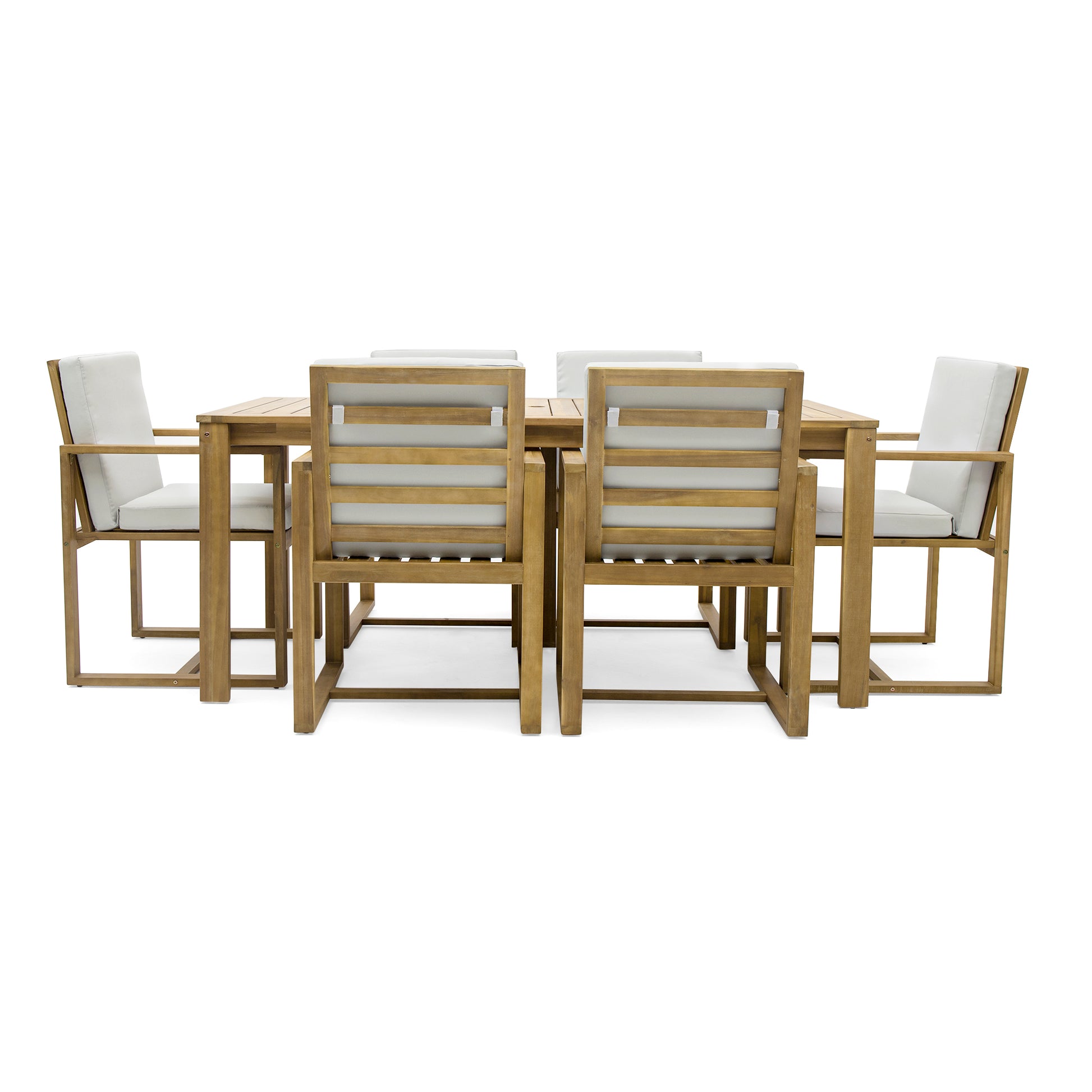 Patio Dining Set Outdoor Dining Table and Chair Set yes-light teak-weather resistant frame-water